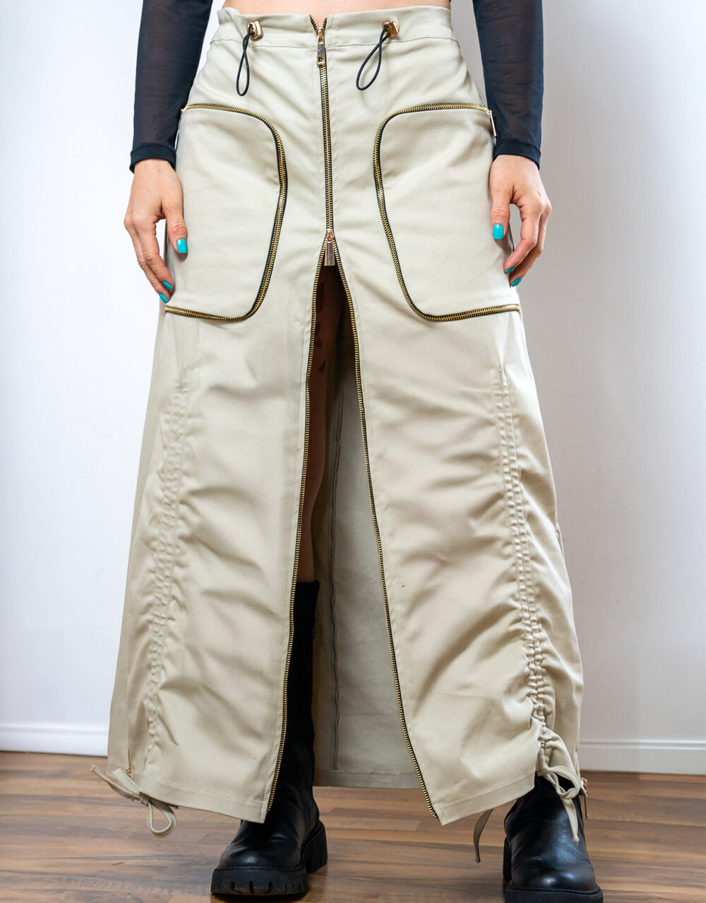 Falda-cierres-beige